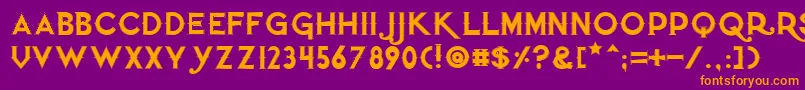 Quietthiefoutlinedtight Font – Orange Fonts on Purple Background