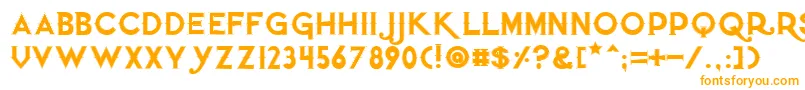 Quietthiefoutlinedtight Font – Orange Fonts on White Background