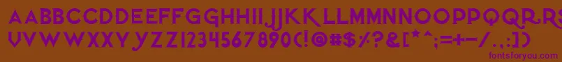 Quietthiefoutlinedtight Font – Purple Fonts on Brown Background