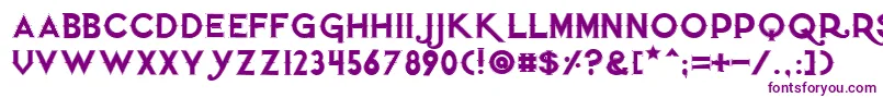 Quietthiefoutlinedtight Font – Purple Fonts on White Background