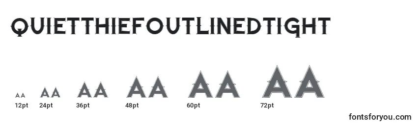 Quietthiefoutlinedtight (88325) Font Sizes