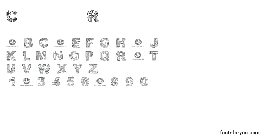 Шрифт CfcircuitelectriqueRegular – алфавит, цифры, специальные символы