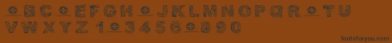 CfcircuitelectriqueRegular Font – Black Fonts on Brown Background