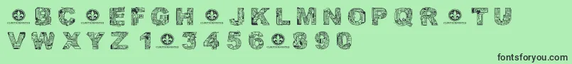CfcircuitelectriqueRegular Font – Black Fonts on Green Background