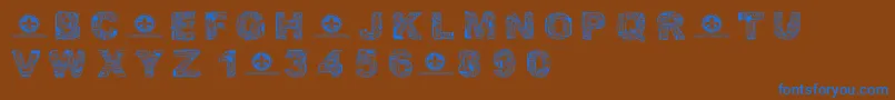 CfcircuitelectriqueRegular Font – Blue Fonts on Brown Background