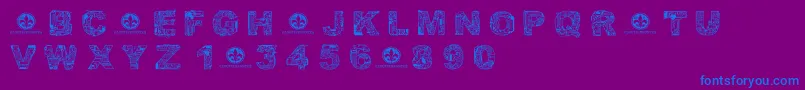 CfcircuitelectriqueRegular Font – Blue Fonts on Purple Background