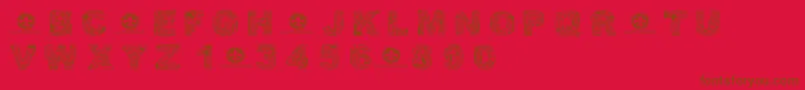CfcircuitelectriqueRegular Font – Brown Fonts on Red Background