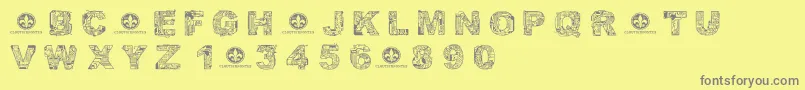 CfcircuitelectriqueRegular Font – Gray Fonts on Yellow Background