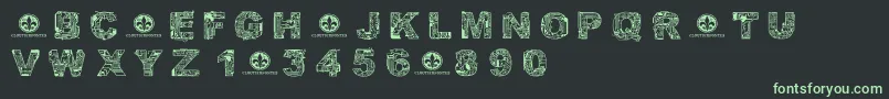 CfcircuitelectriqueRegular Font – Green Fonts on Black Background