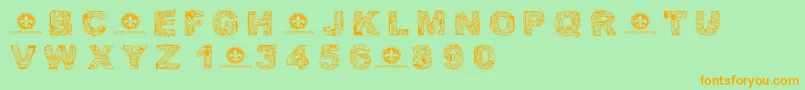 CfcircuitelectriqueRegular Font – Orange Fonts on Green Background