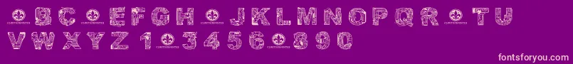 CfcircuitelectriqueRegular Font – Pink Fonts on Purple Background