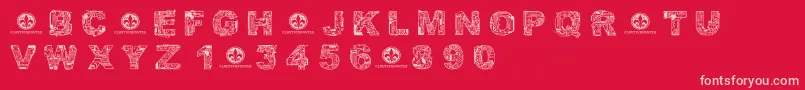 CfcircuitelectriqueRegular Font – Pink Fonts on Red Background