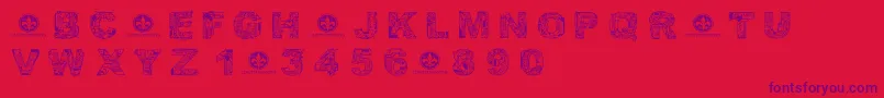 CfcircuitelectriqueRegular Font – Purple Fonts on Red Background