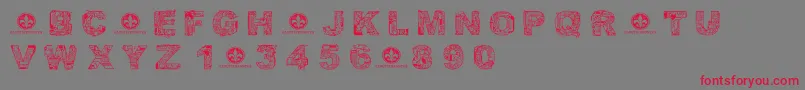 CfcircuitelectriqueRegular Font – Red Fonts on Gray Background