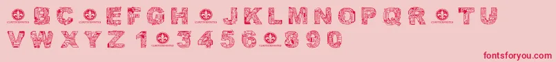 CfcircuitelectriqueRegular Font – Red Fonts on Pink Background