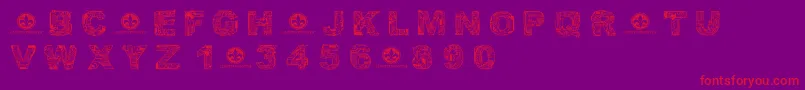 CfcircuitelectriqueRegular Font – Red Fonts on Purple Background