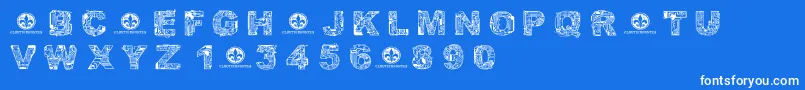 CfcircuitelectriqueRegular Font – White Fonts on Blue Background