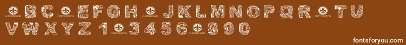 CfcircuitelectriqueRegular Font – White Fonts on Brown Background
