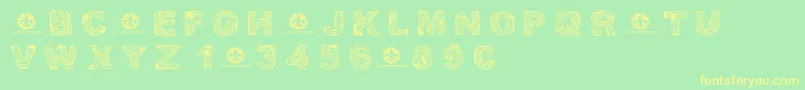CfcircuitelectriqueRegular Font – Yellow Fonts on Green Background