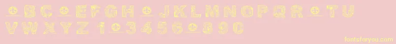 CfcircuitelectriqueRegular Font – Yellow Fonts on Pink Background