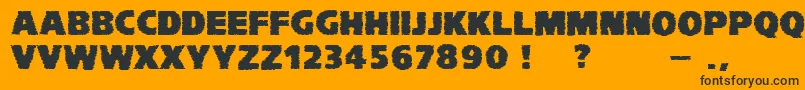 VtcKomikaheadlinerchewdfat Font – Black Fonts on Orange Background