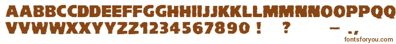 VtcKomikaheadlinerchewdfat Font – Brown Fonts on White Background