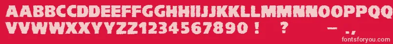 VtcKomikaheadlinerchewdfat Font – Pink Fonts on Red Background