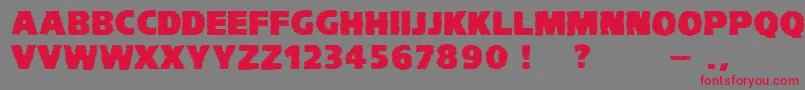 VtcKomikaheadlinerchewdfat-Schriftart – Rote Schriften auf grauem Hintergrund