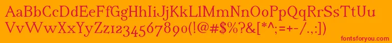 IrianisadfstdRegular Font – Red Fonts on Orange Background