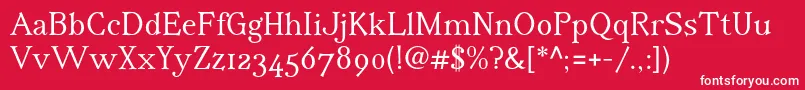 IrianisadfstdRegular Font – White Fonts on Red Background