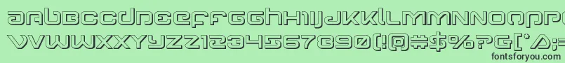 Gunrunner3D Font – Black Fonts on Green Background