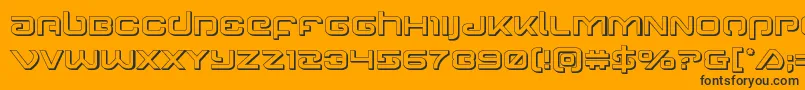 Gunrunner3D Font – Black Fonts on Orange Background