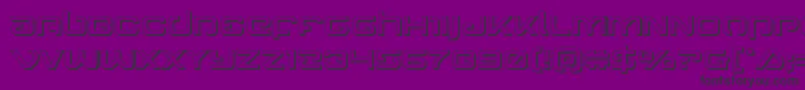 Gunrunner3D Font – Black Fonts on Purple Background