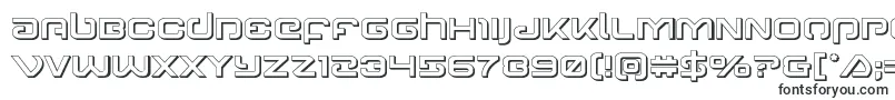 フォントGunrunner3D – 浮き彫りのフォント
