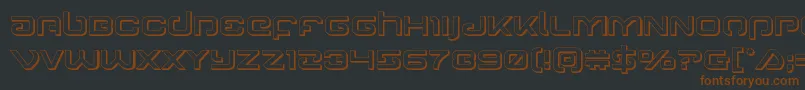 Gunrunner3D Font – Brown Fonts on Black Background