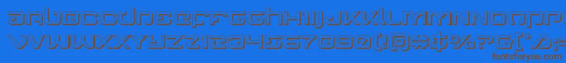 Gunrunner3D Font – Brown Fonts on Blue Background