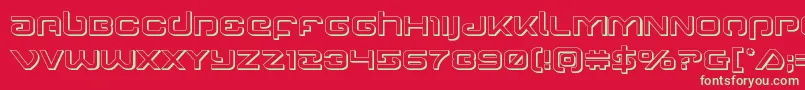 Gunrunner3D Font – Green Fonts on Red Background