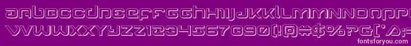 Gunrunner3D Font – Pink Fonts on Purple Background