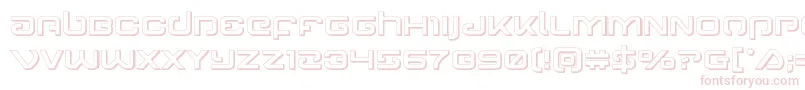 Gunrunner3D-Schriftart – Rosa Schriften auf weißem Hintergrund