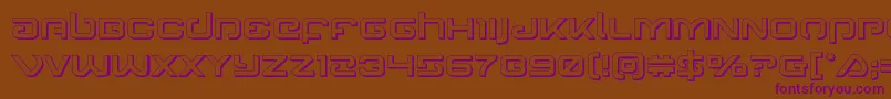 Gunrunner3D Font – Purple Fonts on Brown Background