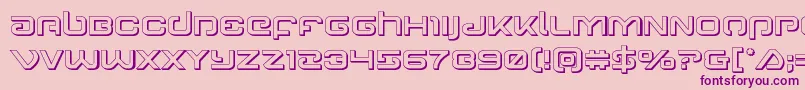 Gunrunner3D Font – Purple Fonts on Pink Background