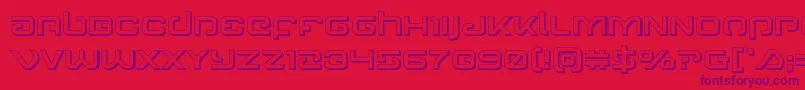 Gunrunner3D Font – Purple Fonts on Red Background