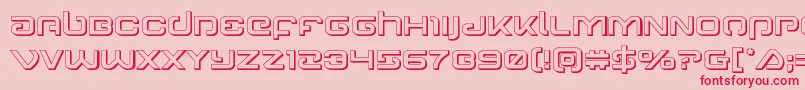 Gunrunner3D Font – Red Fonts on Pink Background