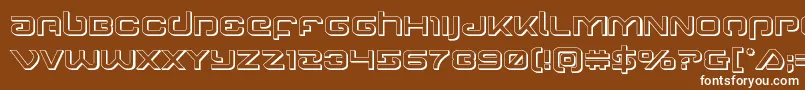 Gunrunner3D Font – White Fonts on Brown Background