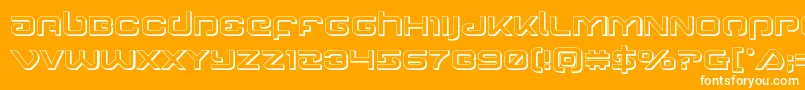 Gunrunner3D Font – White Fonts on Orange Background