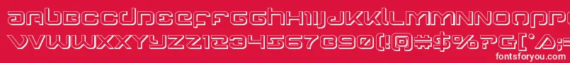 Gunrunner3D Font – White Fonts on Red Background