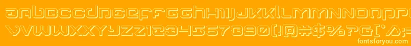 Gunrunner3D Font – Yellow Fonts on Orange Background