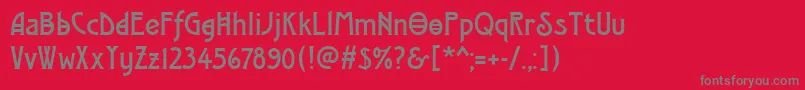 ModernistTwo Font – Gray Fonts on Red Background