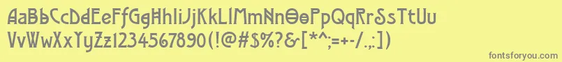 ModernistTwo Font – Gray Fonts on Yellow Background