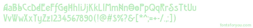 ModernistTwo Font – Green Fonts on White Background